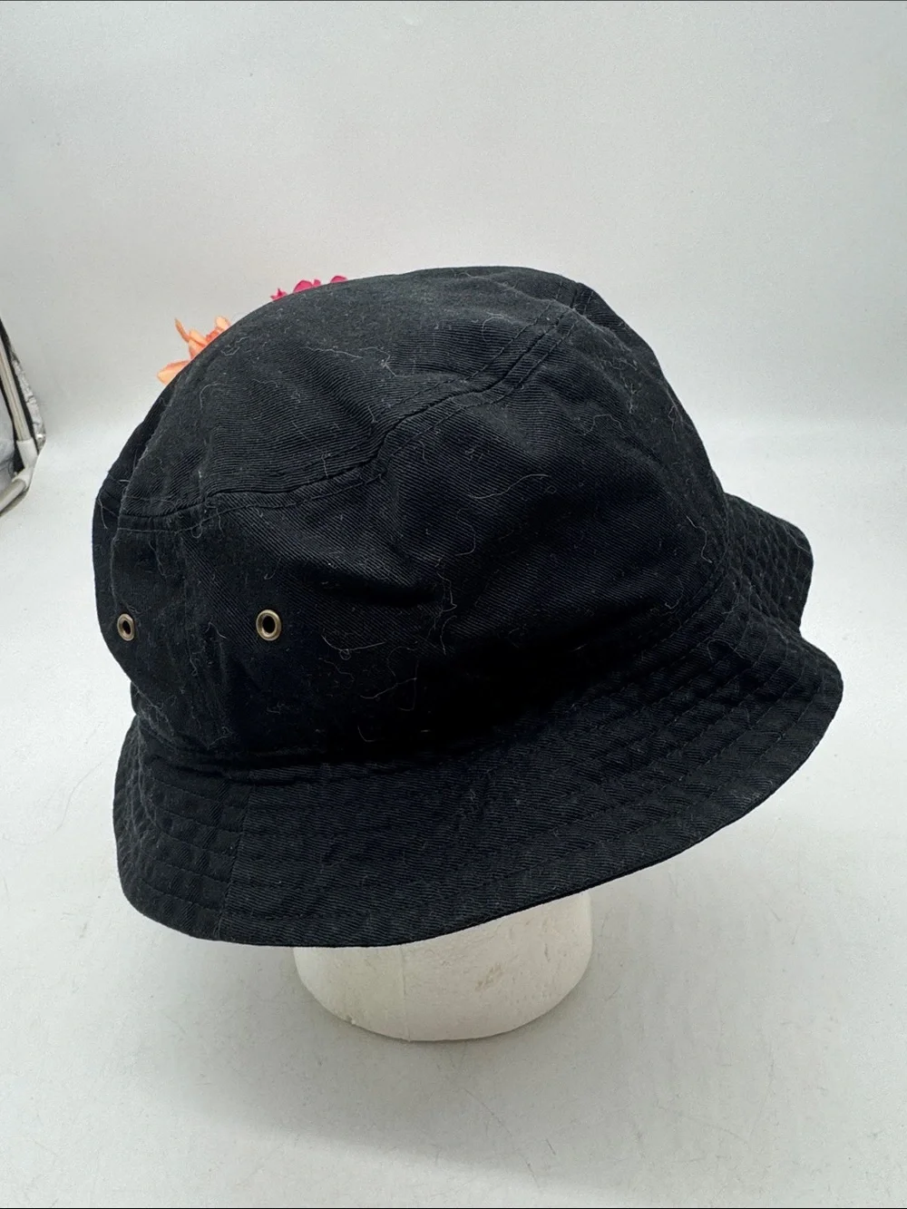 Galante Plain Black Accent Bucket Hat